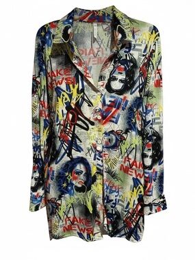 Graffiti mod funky artsy  shirt dress